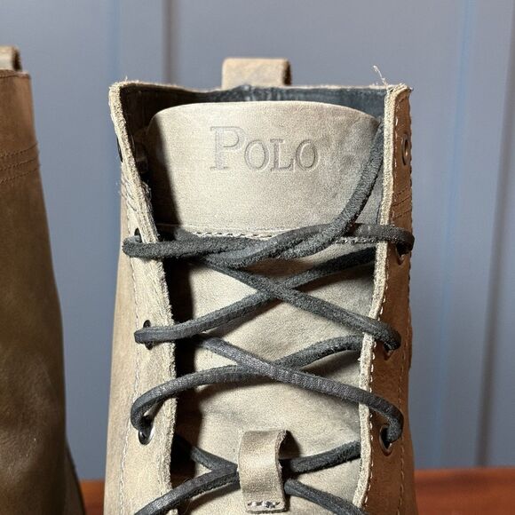 Polo Ralph Lauren Ranger Hiking Boots – Olive Green – Men's 13D – Suede Leather - Picture 7 of 11